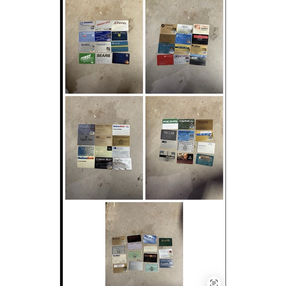 Over 60 Vintage Credit Debit & Store Cards Expired Obsolete From The 90s Variety